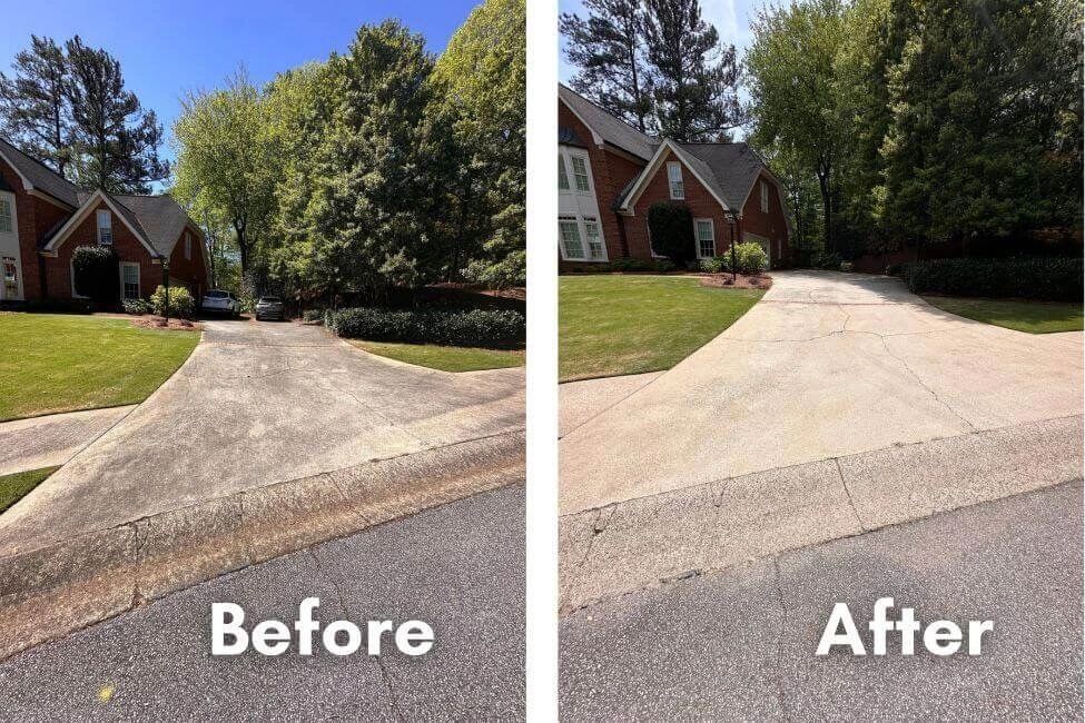 Before and after residential driveway